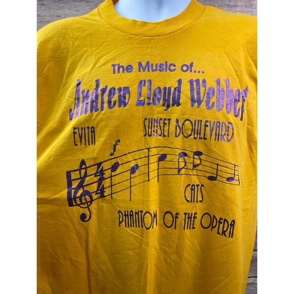 Vintage Andrew Lloyd Webber Shirt Men L Broadway Play Theatre Cats Phantom - Picture 4 of 7